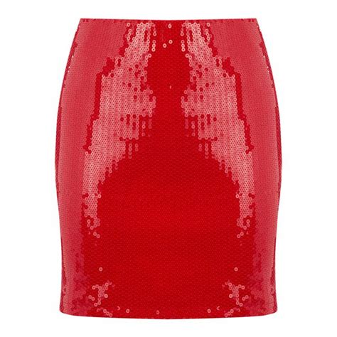 Bright Red Sequin Mini Skirt BrandAlley