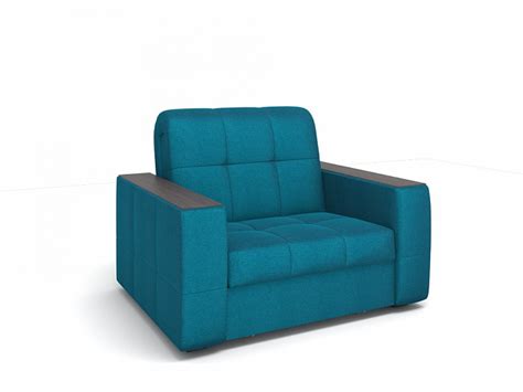 Кресло-кровать Ergonomic Box Middle 85x207 Enigma 33 Голубой/Венге ...
