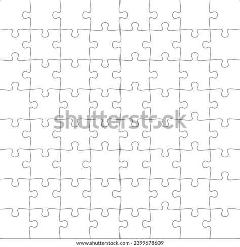 Puzzles Grid Template 8x8 Jigsaw Puzzle Stock Vector Royalty Free 2399678609 Shutterstock