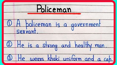 Lines On Policeman Essay In English Essay On Policeman Lines