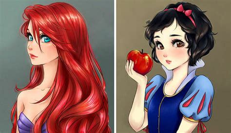 E Se As Princesas Disney Fossem Personagens De Anime Veja Como Seriam