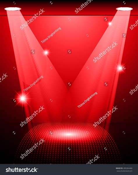 Stage Lighting Red Background Spot Light Stock Vector (Royalty Free ...