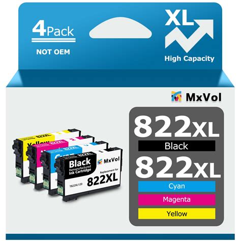 Mxvol 822xl Remanufactured Ink Cartridge Replacement For Epson 822xl 822 Xl T822xl