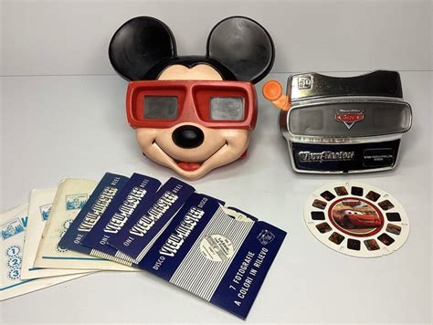 View Master 3d Cars” And Mickey Mouse” Viewer With 20 Reels Bobina