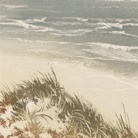 France Hilon Coastal Landscape Aquatint Etching Late 20th Century Ebth