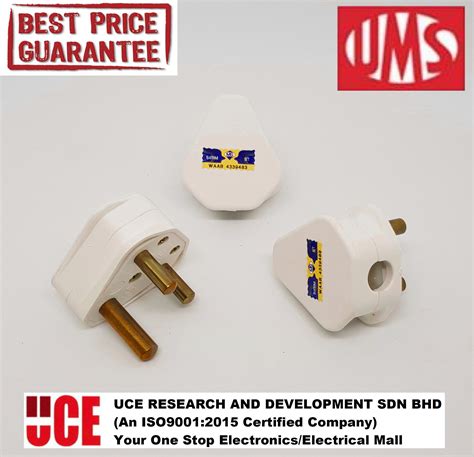 Ums Pt150r 15a 3 Pin Plug Top 250vac Resilient Plug Top Round Pin