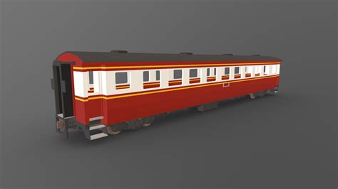 Thai Bogie Class 3 Car Train 3d Model By Ex Mihari Gomg10583