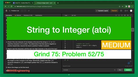 String To Integer Atoi Problem Leetcode Java Grind Coding