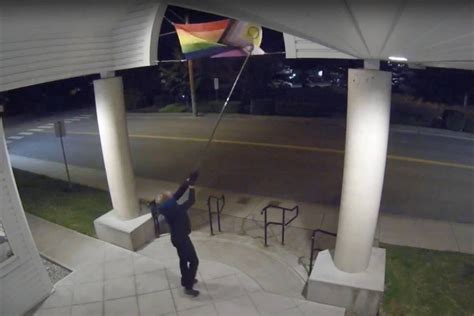 Video Police Investigating After Bc Churchs Pride Flag Vandalized