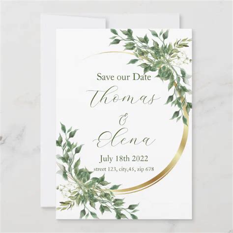 Elegant Save The Date Invitation Zazzle