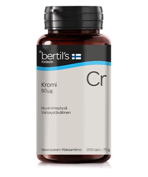 Bertils Kromi 200 Tabl Kromipikolinaattitabletti