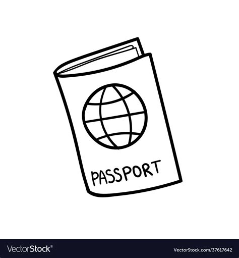 Passport Clip Art Black And White