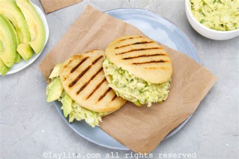 Reina Pepiada Chicken Avocado Arepa Laylita S Recipes