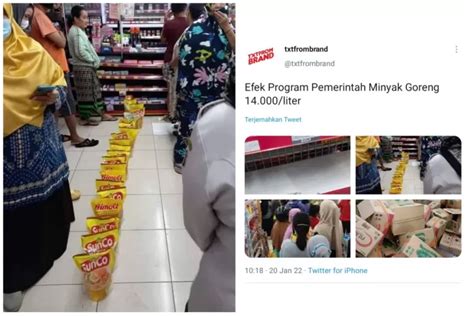 Viral Antrean Minyak Goreng Dengan Harga Murah Warganet Pada Panic