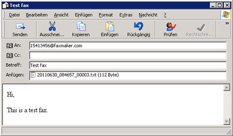 Faxversand Per E Mail