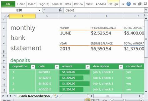 Bank Statement Reconciliation Template New Monthly Bank Reconciliation ...