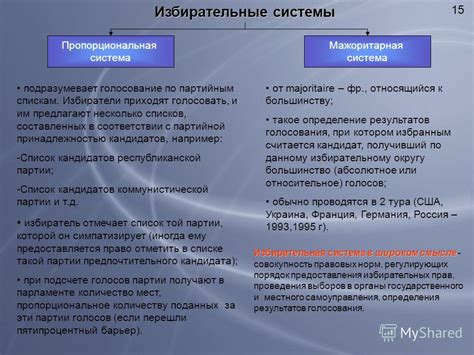 Презентация на тему: "15 Избирательные системы Пропорциональная система ...