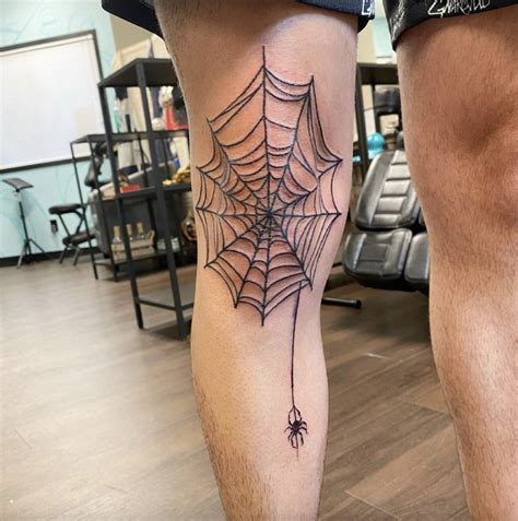 Details 61 Spider Web Knee Tattoo Latest In Cdgdbentre