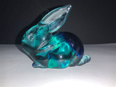 1871 Cenedese Murano Glass Bunny Rabbit Figurine Sculpture Etsy