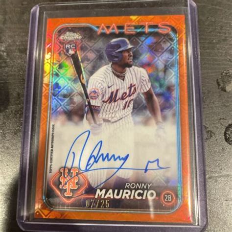 Topps Chrome Logofractor Orange Refractor Ronny Mauricio