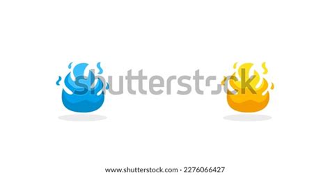 Simple Red Blue Fire Logo Design Stock Vector (Royalty Free) 2276066427 ...