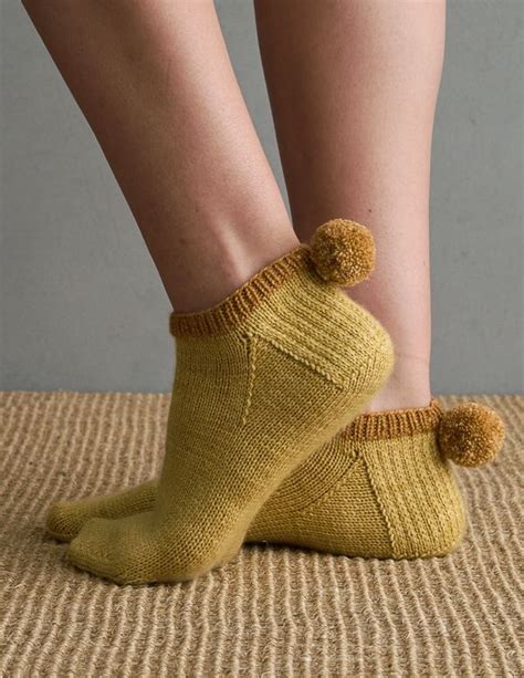 Pom Pom Socklets In New Yarn Sizes Sock Knitting Patterns Knitting Socks Purl Soho