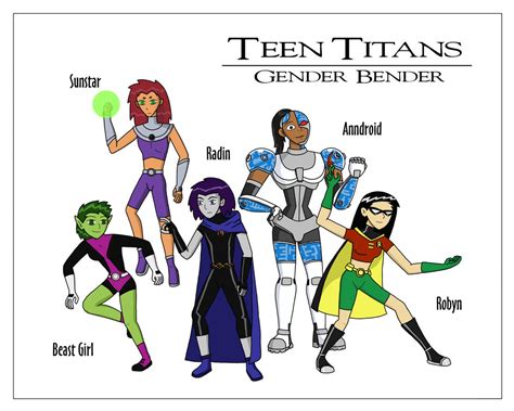 Teen Titans Gender Bender By Thenumberd On Deviantart