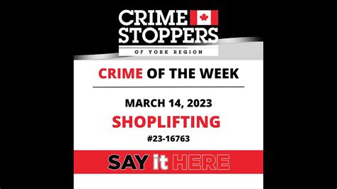 March 14 2023 Crime Stoppers Crime Of The Week Shoplifting YouTube