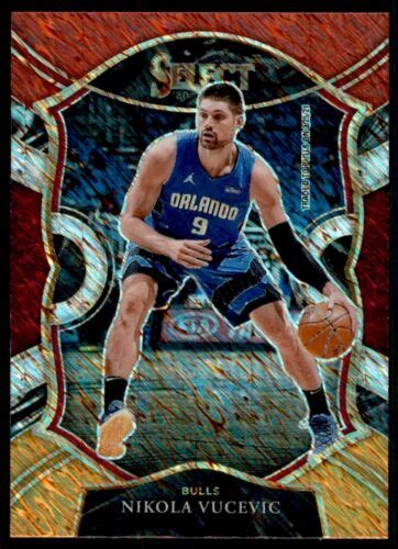 Nikola Vucevic Panini Select Concourse Red White Orange Shimmer