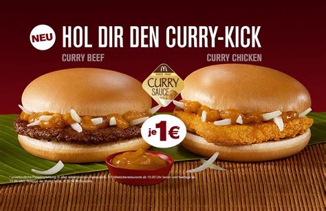 Mcdonalds Germany Curry Burgers Beef And Crispy Chicken Patties With