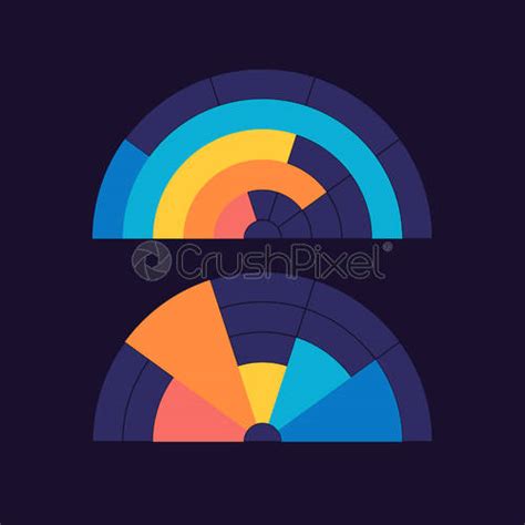 Sport Match Results Infographic Chart Design Element Set For Dark
