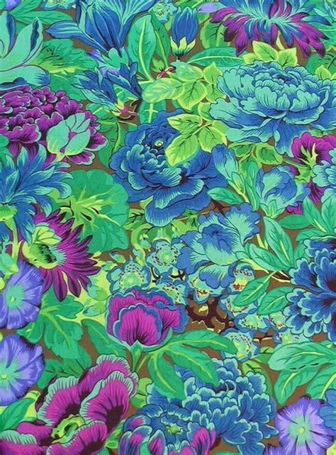 1 2 Metre Kaffe Fassett Lavinia Green Cotton Quilting Fabrics Ebay