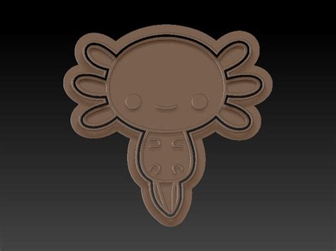 Axolotl Cookie Cutter Stl D Printable File Stl Things