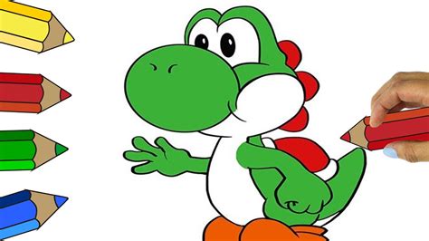 How To Draw Yoshi Super Mario Bros Step By Step Como Dibujar A