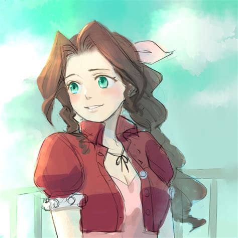 Safebooru 1girl Aerith Gainsborough Bow Braid Brown Hair Chocolate