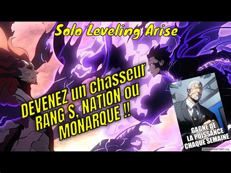 Devenez Un Chasseur Rang S Nation Ou Monarque Solo Leveling Arise