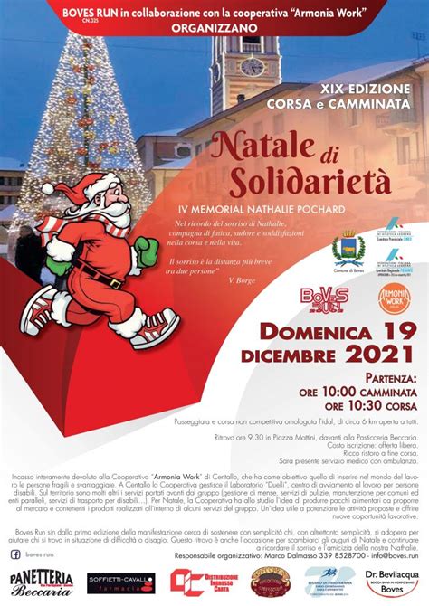 Domenica Dicembre Torna Il Natale Di Solidariet Della Boves Run