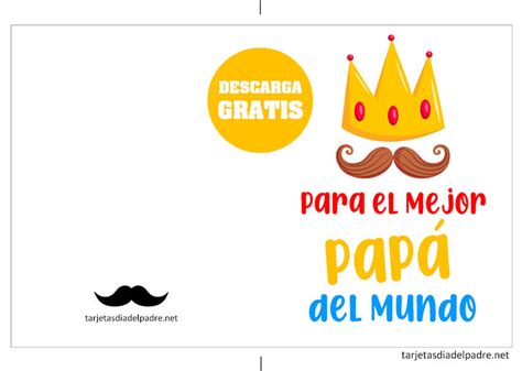 Tarjetas del Día del Padre Para Imprimir Día Del Padre