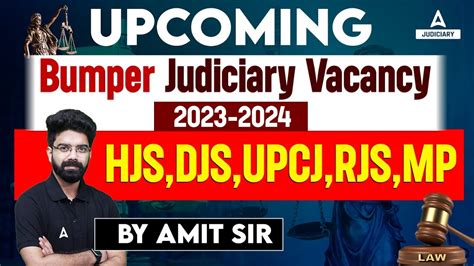 Upcoming Judiciary Vacancy Hjs Djs Upcj Rjs Mp Civil