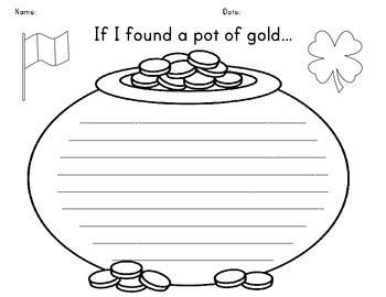 St Patrick S Day If I Found A Pot Of Gold Writing Activity TpT