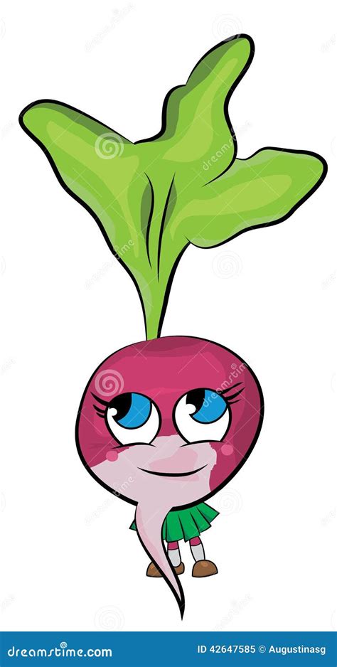 Radish Cartoon Illustration Cartoondealer