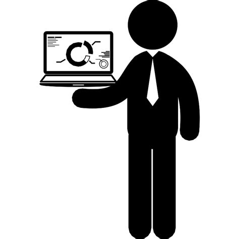 Man With A Laptop Vector Svg Icon Svg Repo