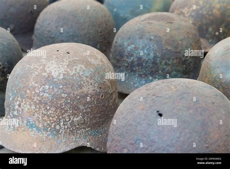 German World War 2 Helmets Stock Photo Alamy