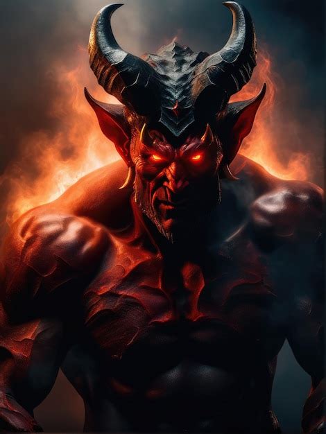 Premium Ai Image Illustration Of An Ultra Realistic Devil In Dramatic