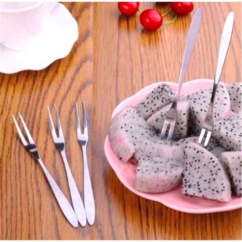 Jual Garpu Buah Stainless Kecil Garpu Kue Dessert Fork Shopee Indonesia