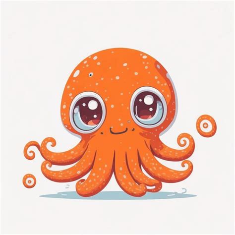 Premium Vector Cute Squid Cartoon Isolated Vector Illustration White