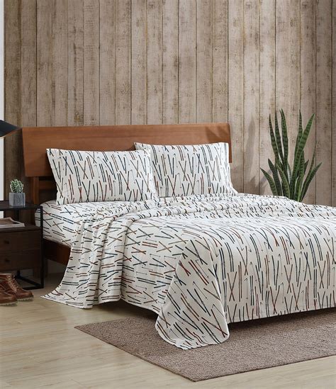 Eddie Bauer Multi Printed Ski Line Cotton Flannel Sheet Set Dillards