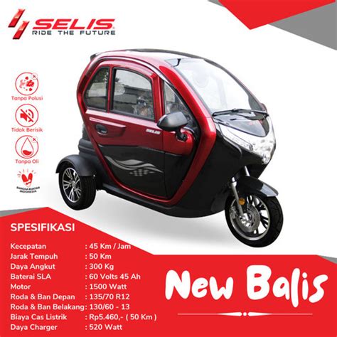 Jual Selis Motor Listrik Bajai Tipe New Balis Roda Kota Surabaya