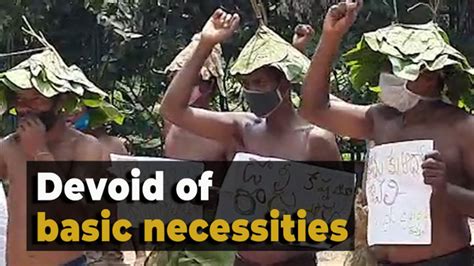 Visakhapatnam Tribal People Stage Half Naked Protest Demand Roads