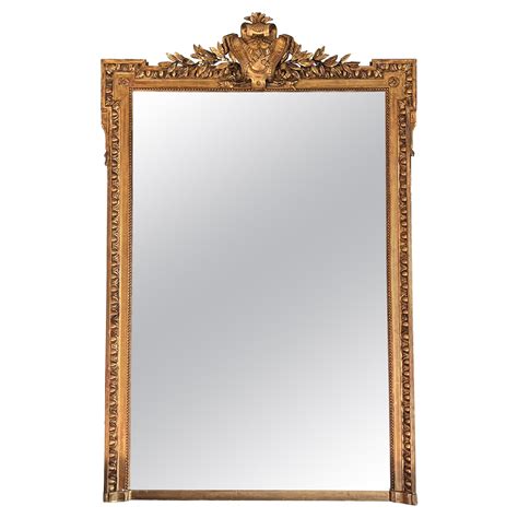 19th Century Louis XVI Giltwood Pier Mirror For Sale At 1stDibs